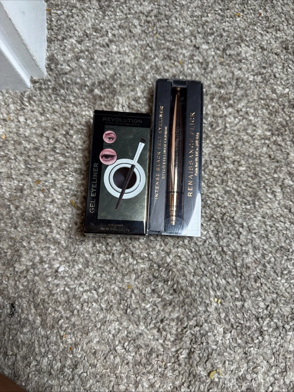 Revolution Renaissance Flick Eyeliner (Black) and     Gel Eyeliner Black